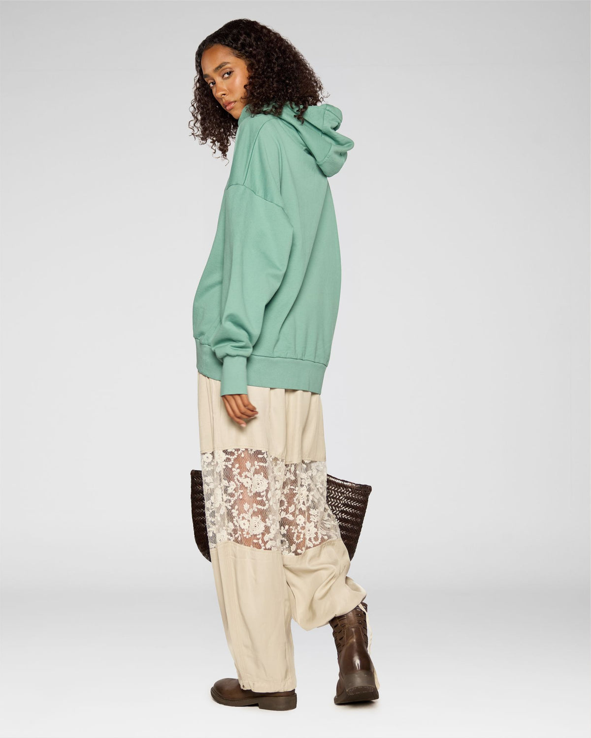 Ivory Trace Panel Pants