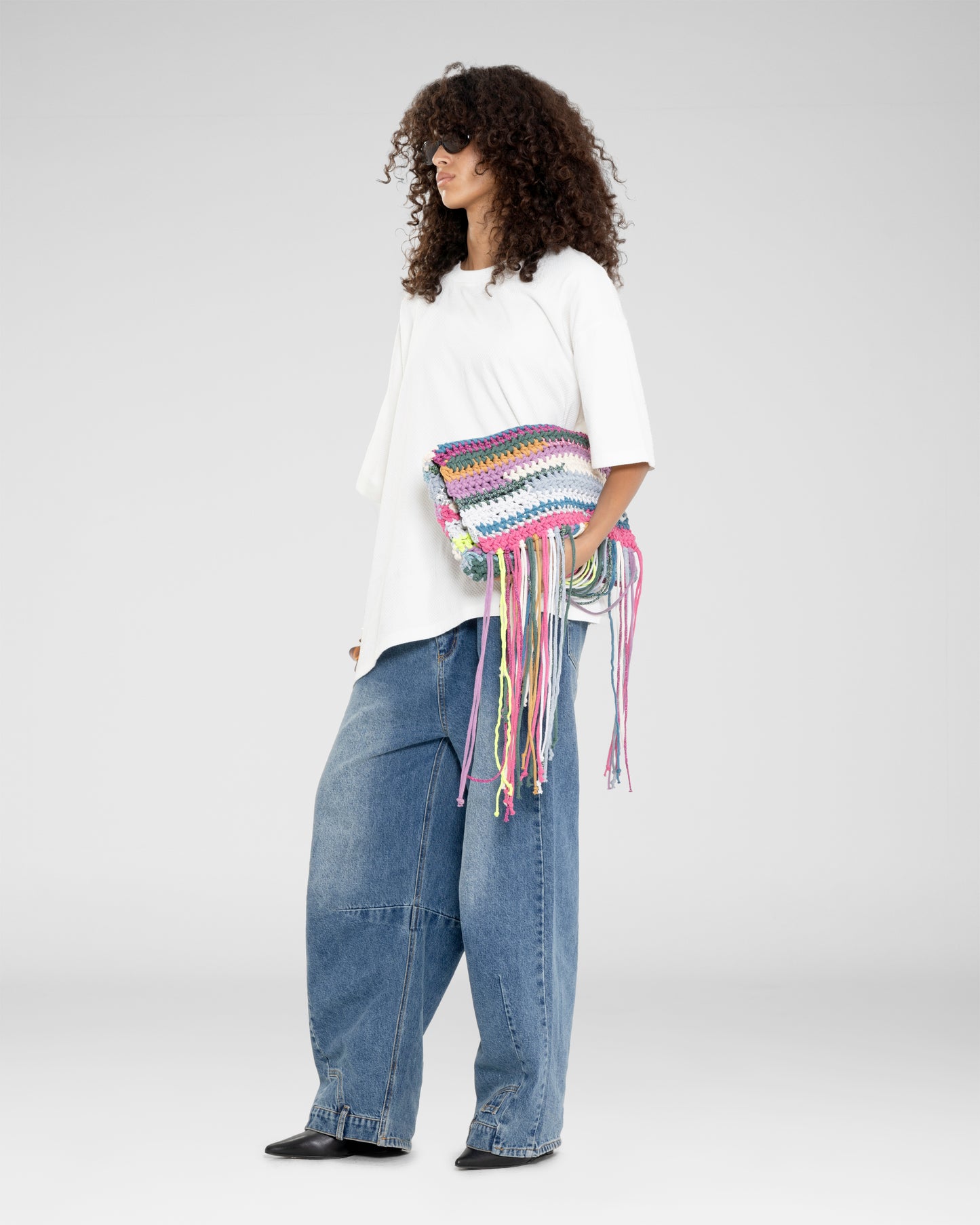 Rainbow Fringe Clutch