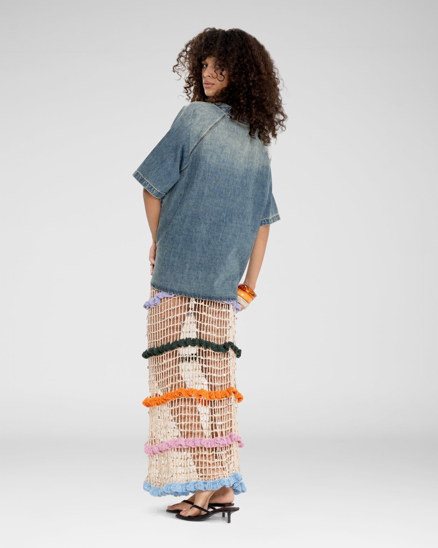 Cascade Ruffle crochet Skirt