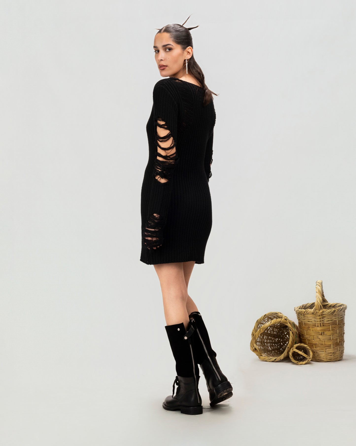 Cutline Knit Dress