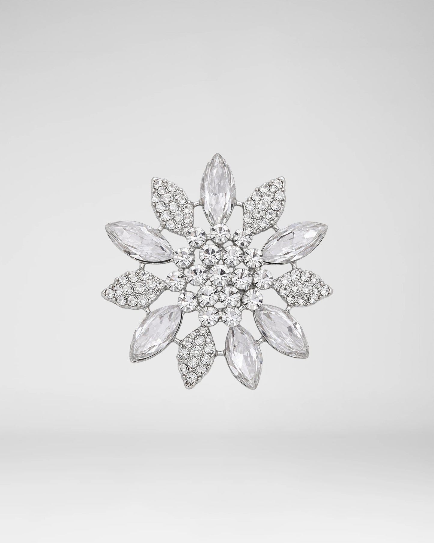 Crystal Flower Brooch