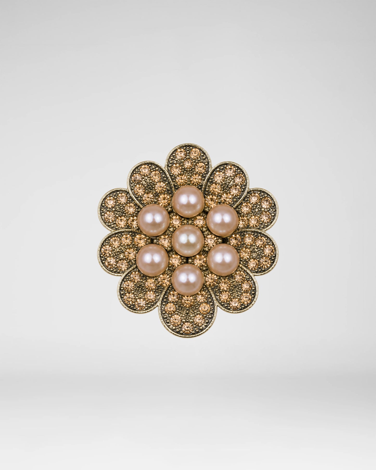 Vintage Pearl Flower Brooch