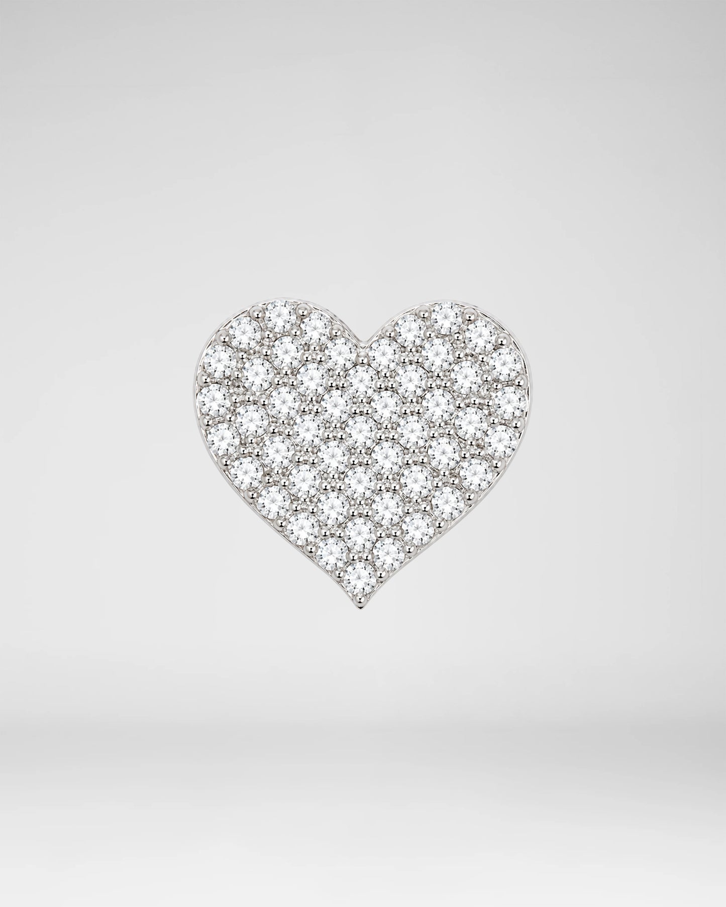 Crystal Heart Brooch