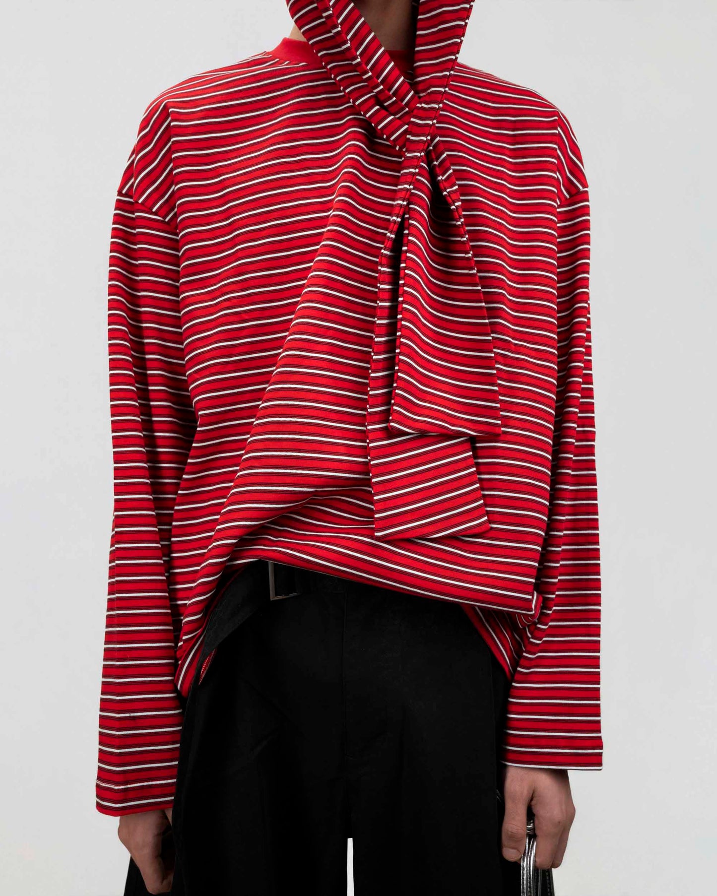 Wrapped Stripe Hood Top