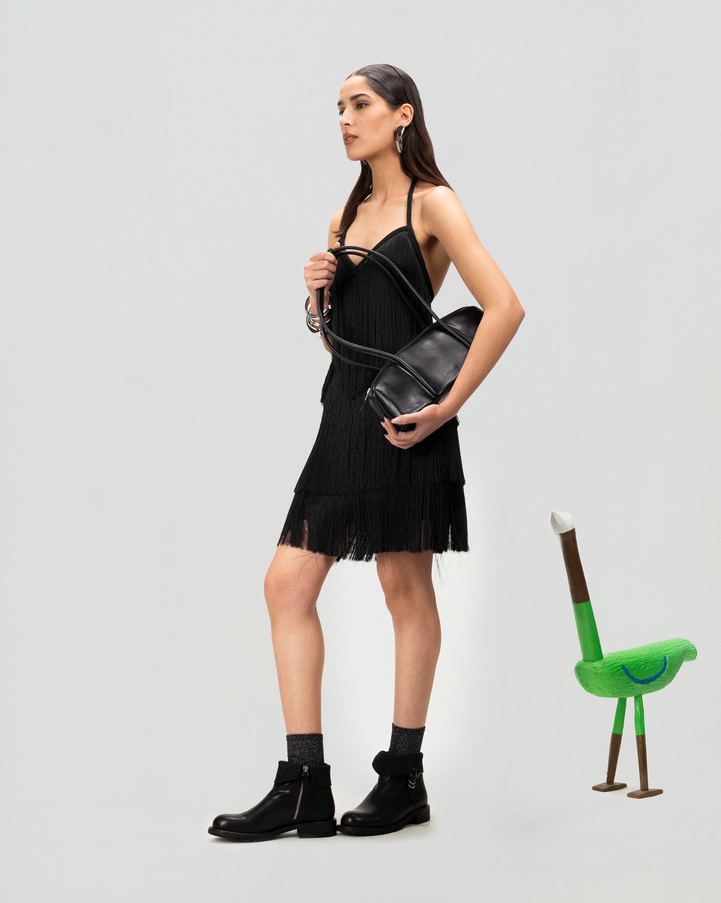 Midnight Fringe Mini Skirt