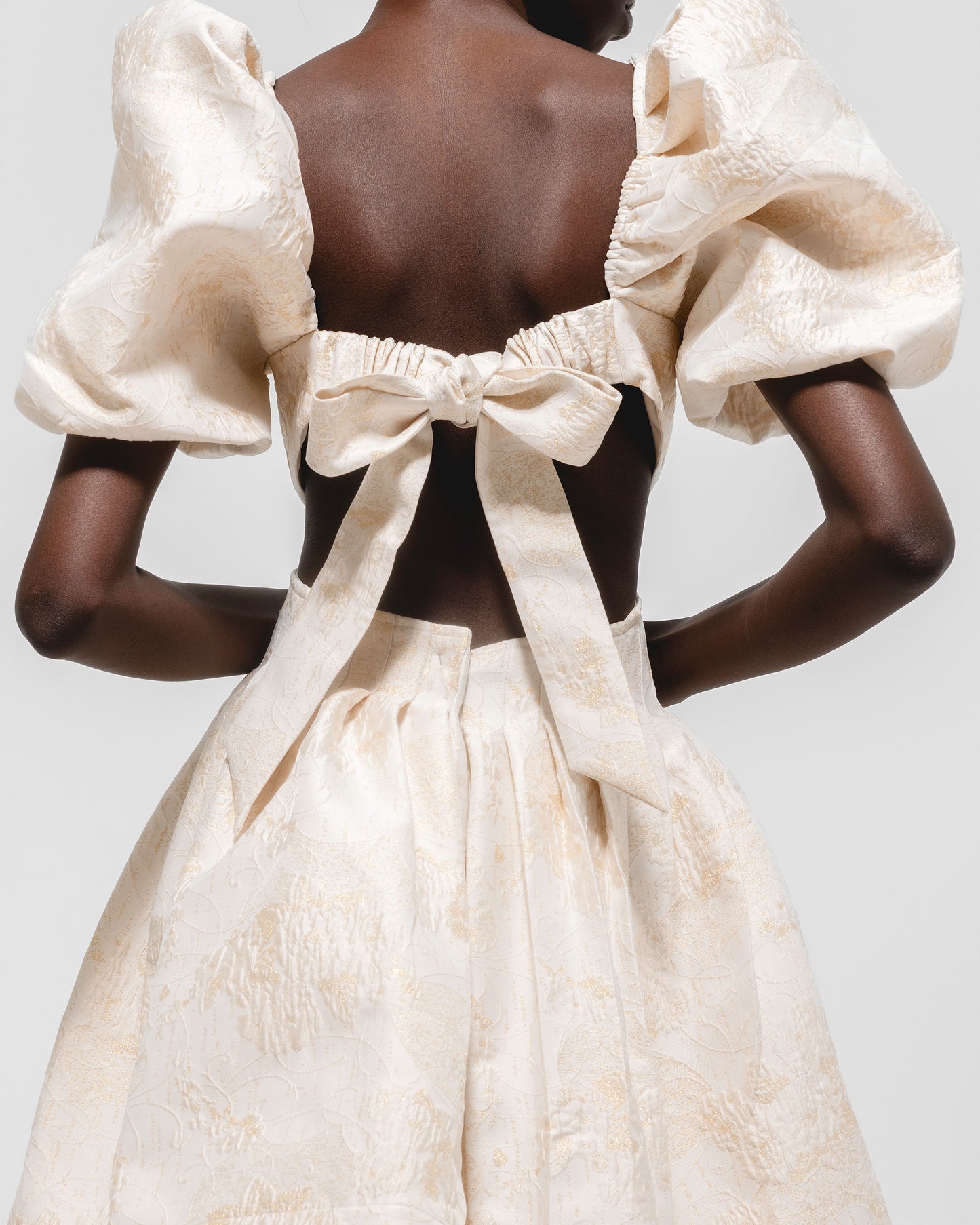 Midnight Garden Puff Dress