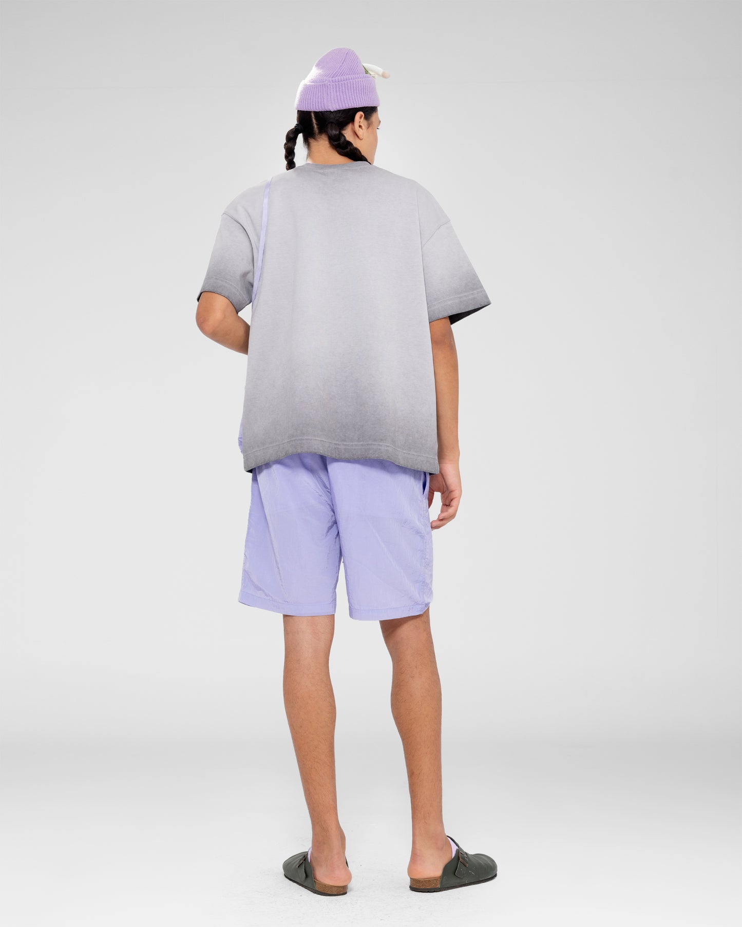 Graphic Fade Tee in Grey