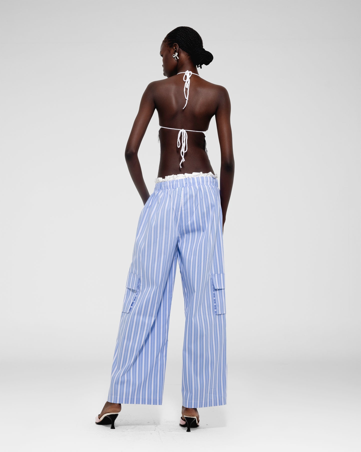Striped Wide-Leg Pants