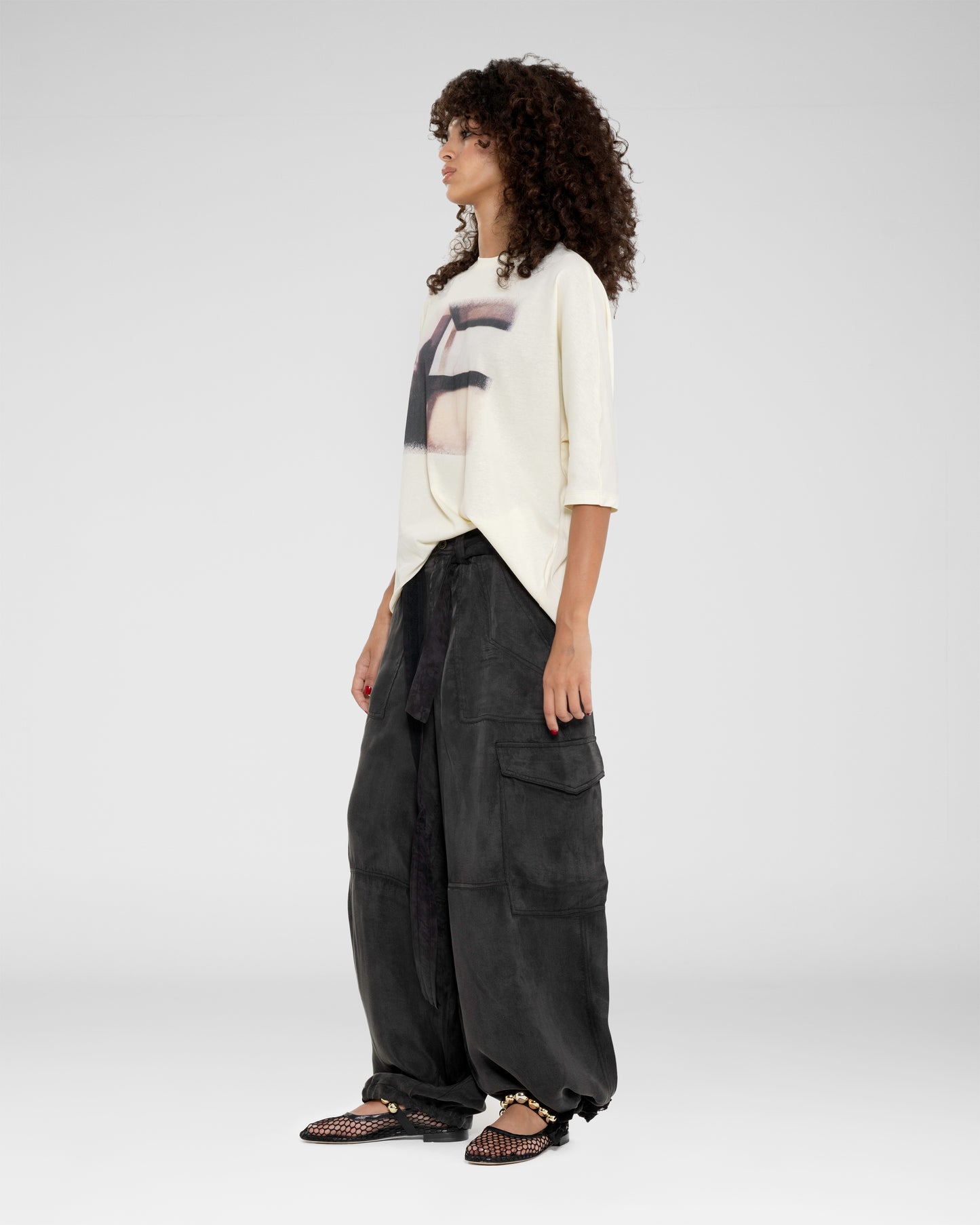 Abstract Print Oversized Tee