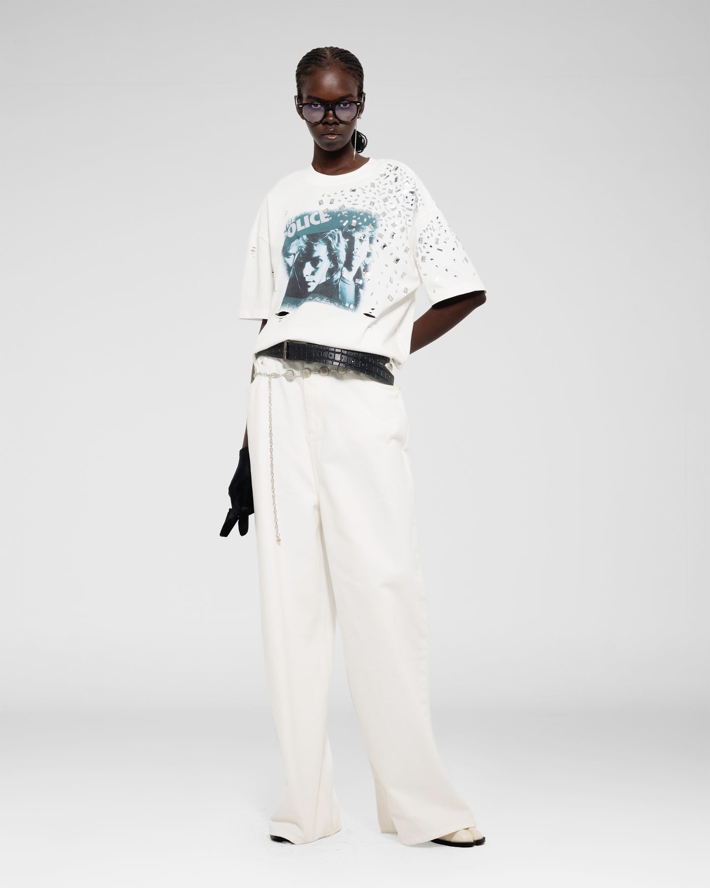 Wide-Leg Light Wash Jeans