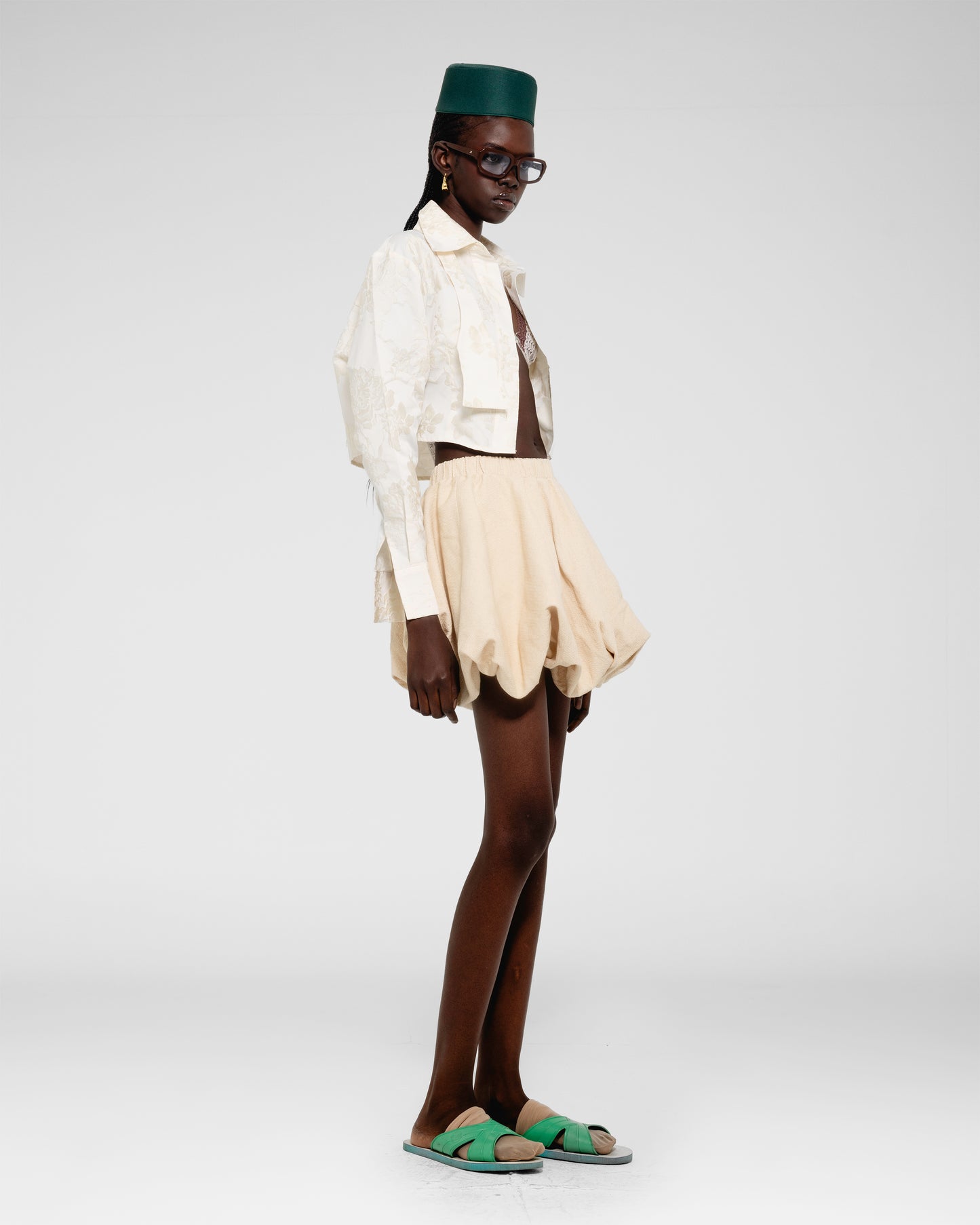 Bubble Hem Mini Skirt