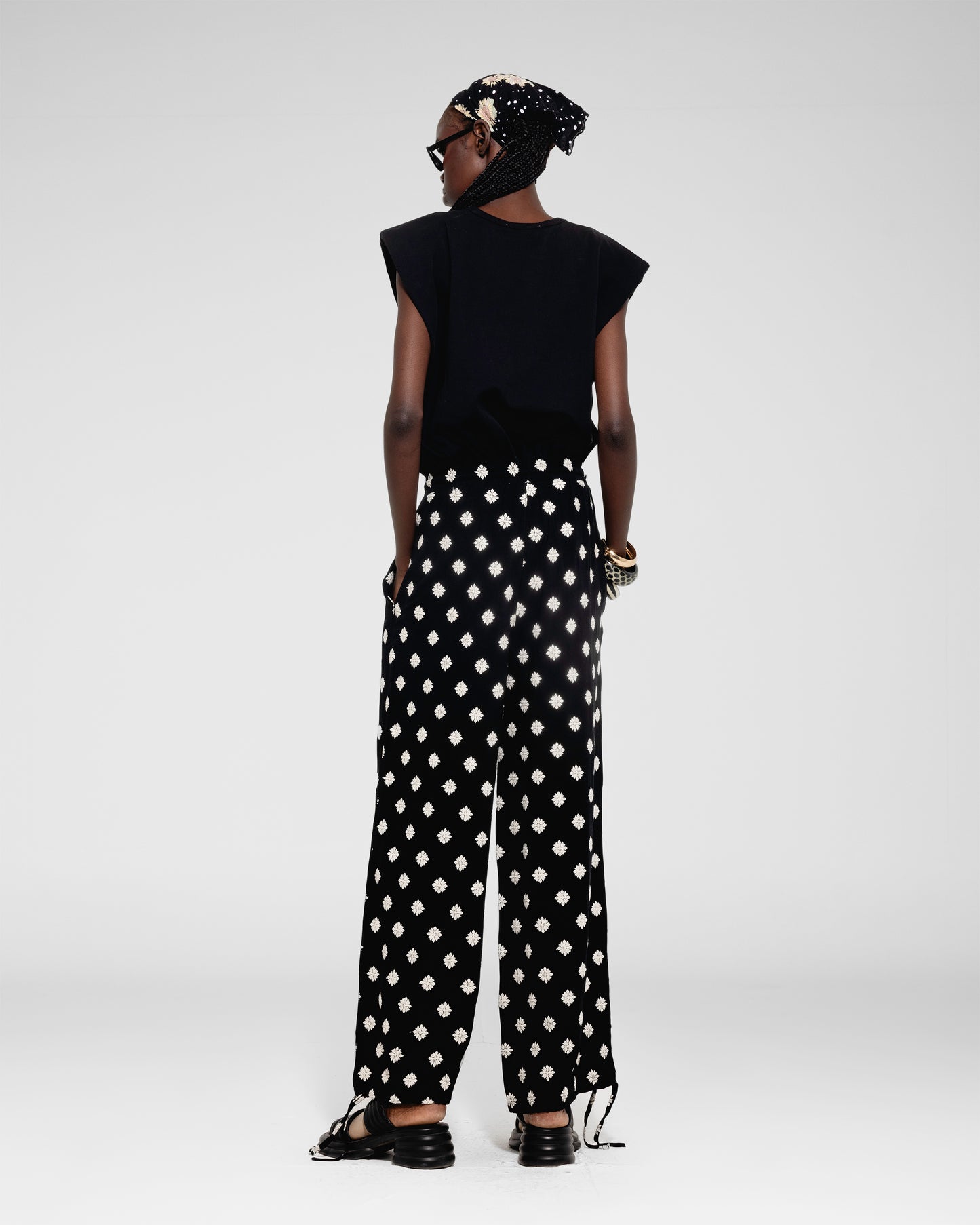 Black Diamond Wide-Leg Pants