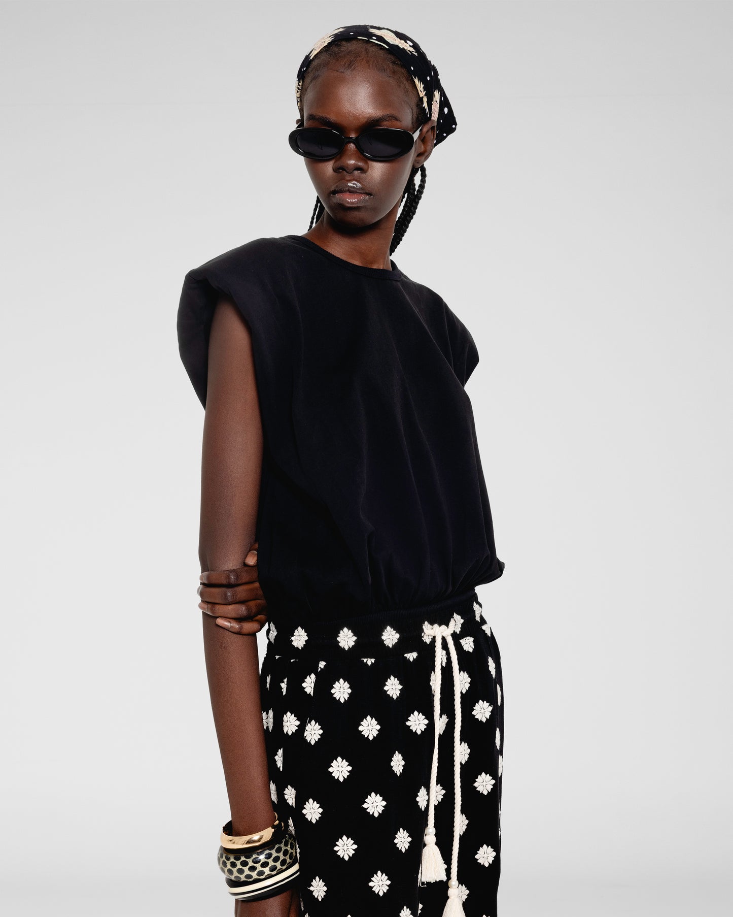 Black Diamond Wide-Leg Pants