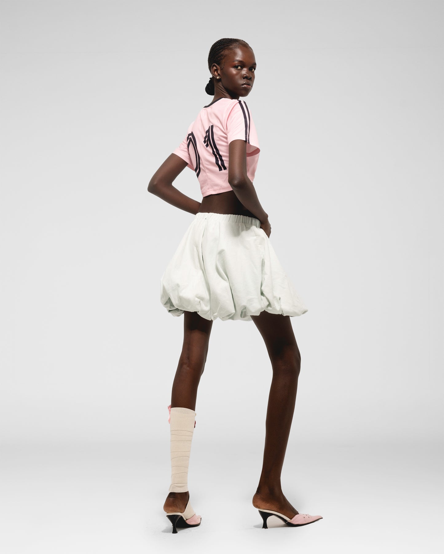 Bubble Hem Mini Skirt