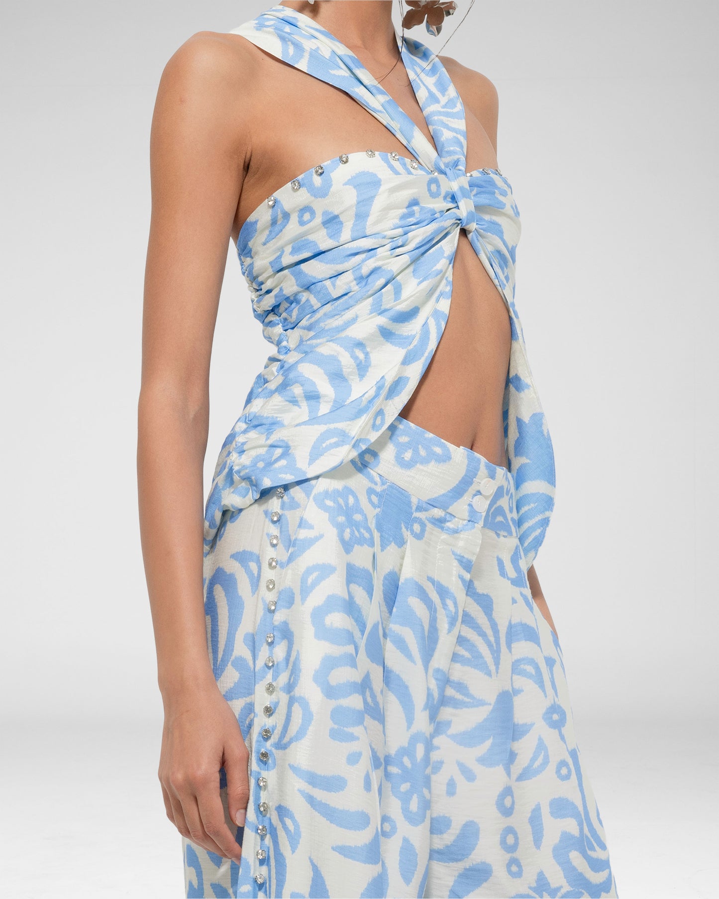 Coastal Flourish Halter Top