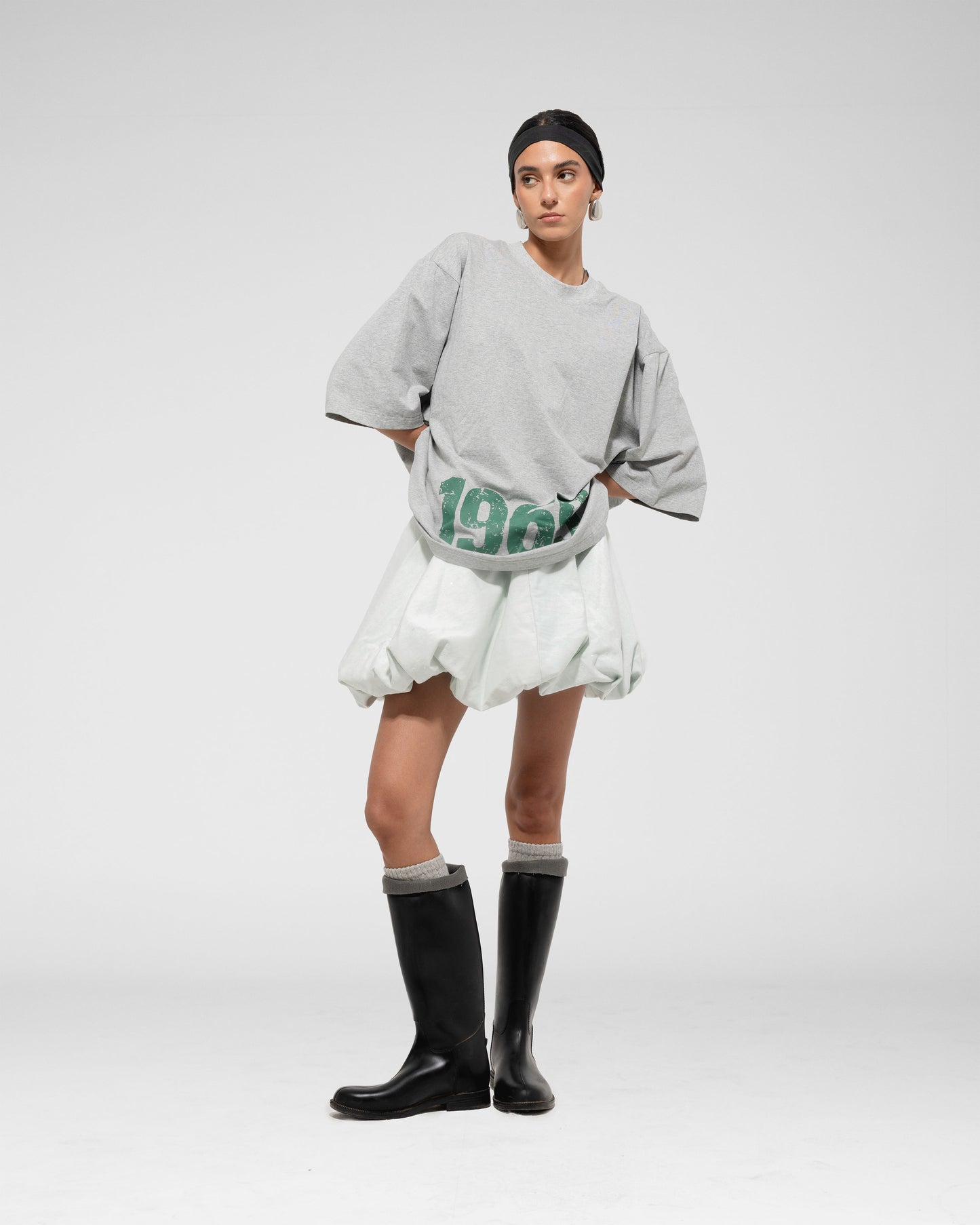 Bubble Hem Mini Skirt