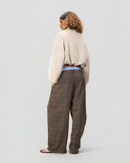 Hybrid Check Wide Pant