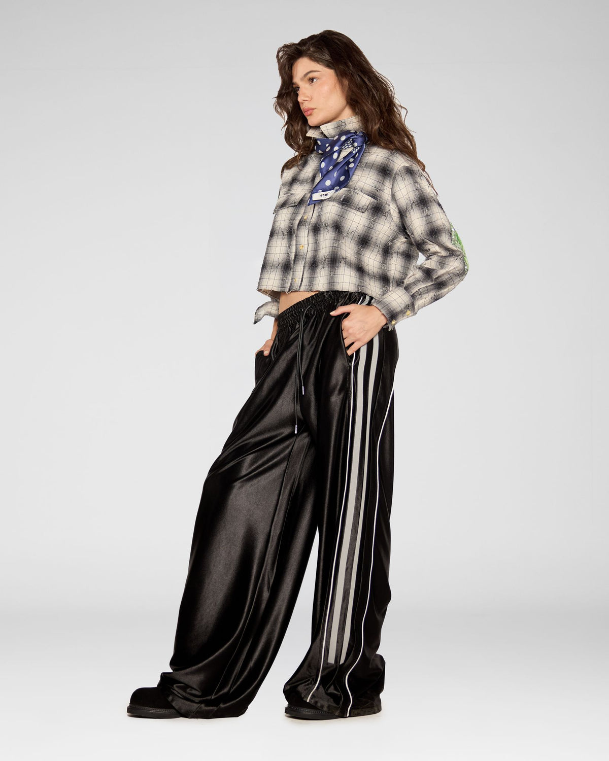 Satin Track Pants