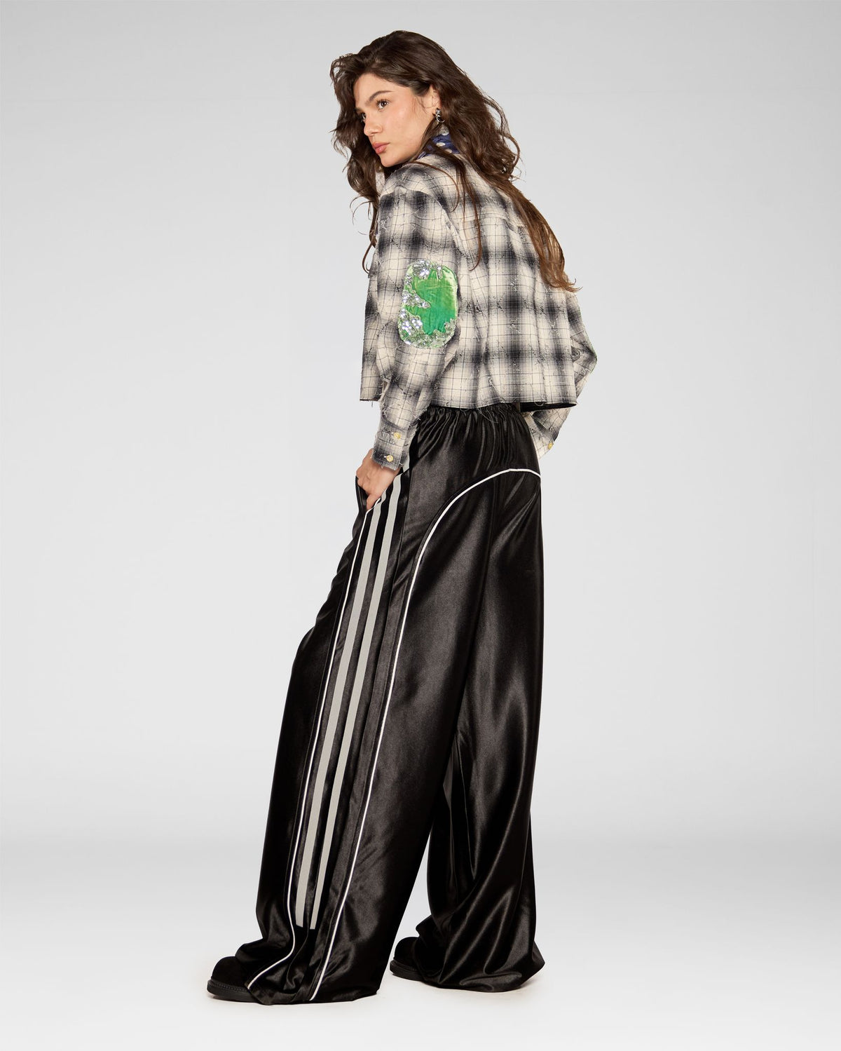 Satin Track Pants