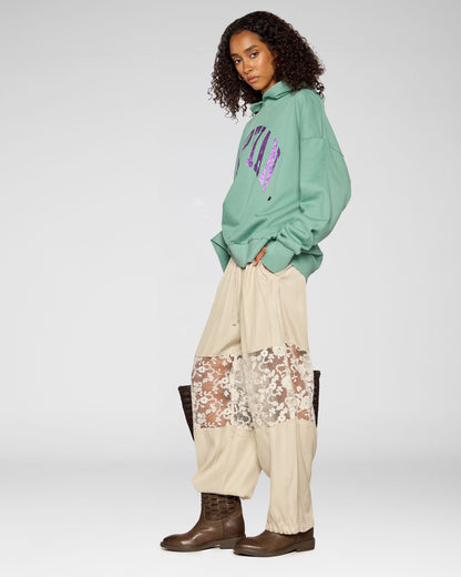Ivory Trace Panel Pants