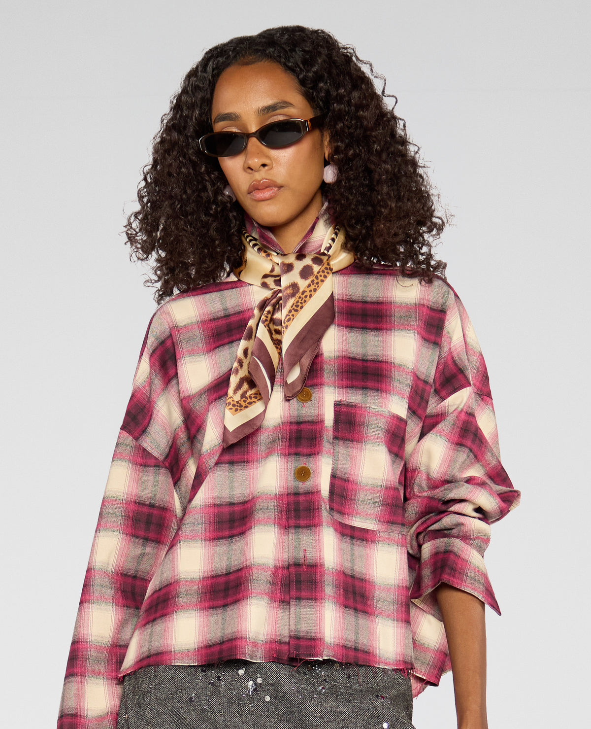 Burgundy Check Shirt