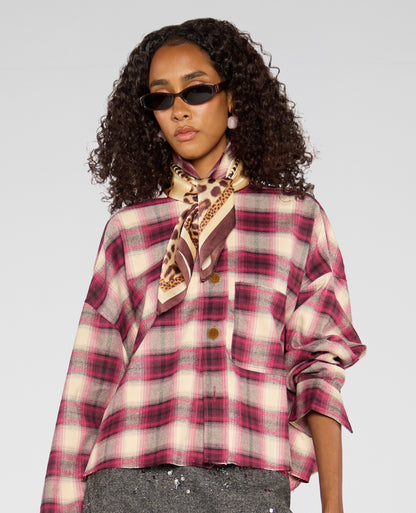 Burgundy Check Shirt