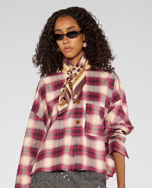 Burgundy Check Shirt