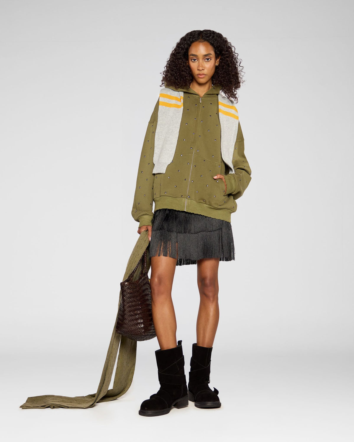 Olive Track Zip Jacket