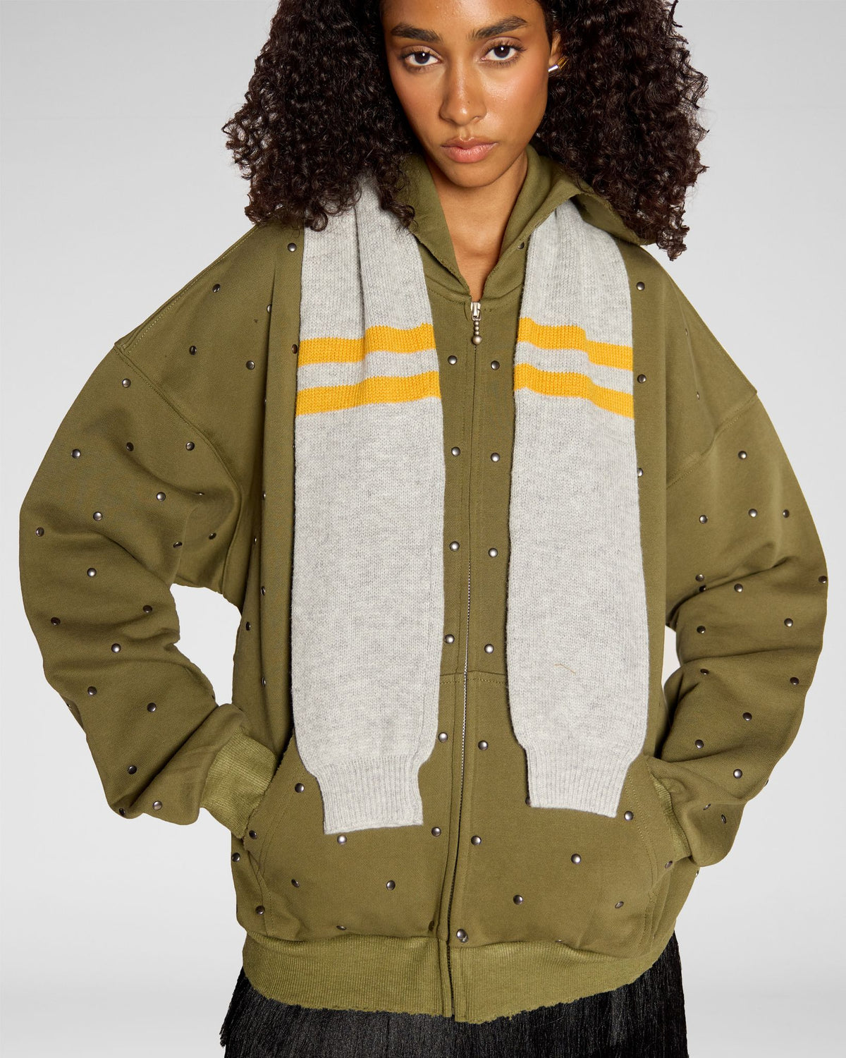 Olive Track Zip Jacket