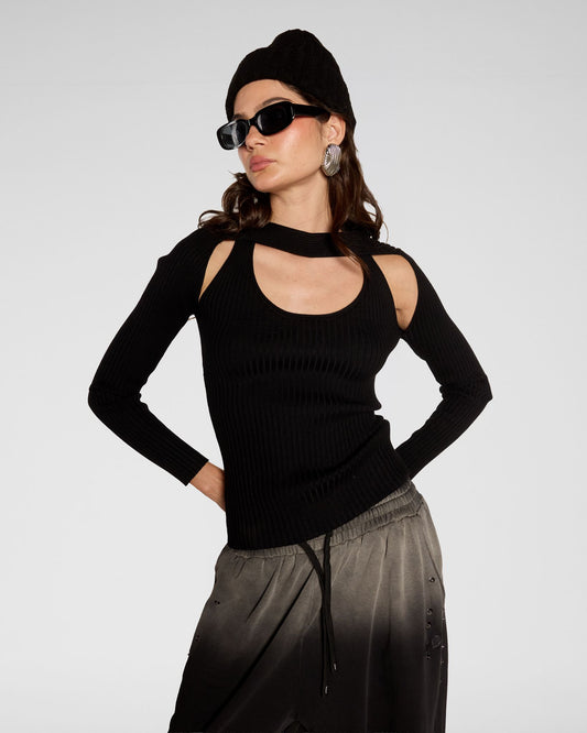 Intersect Rib Knit Top