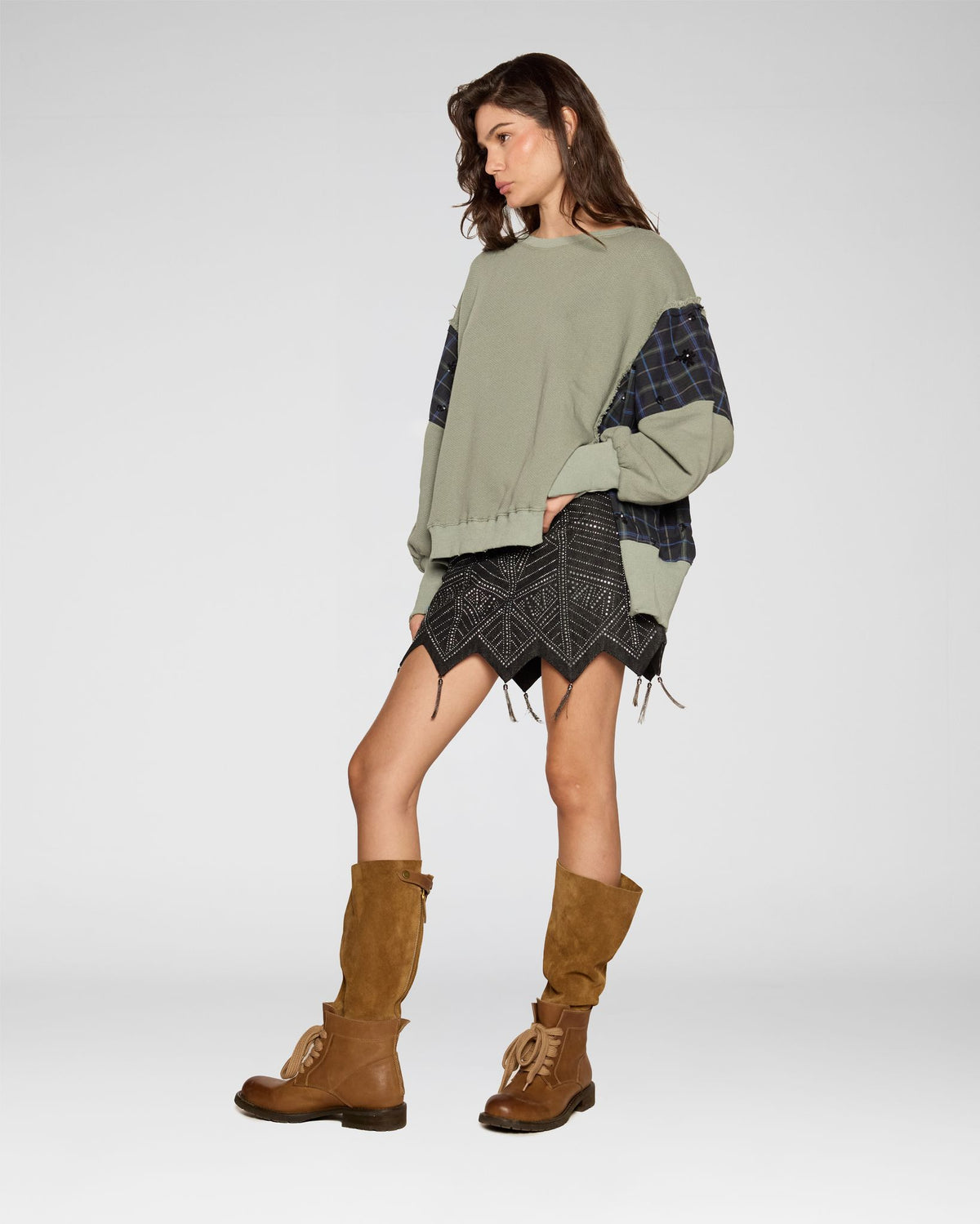 Sage Contrast Hoodie