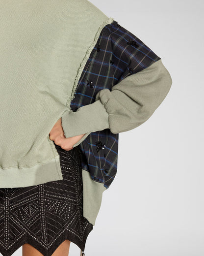 Sage Contrast Hoodie