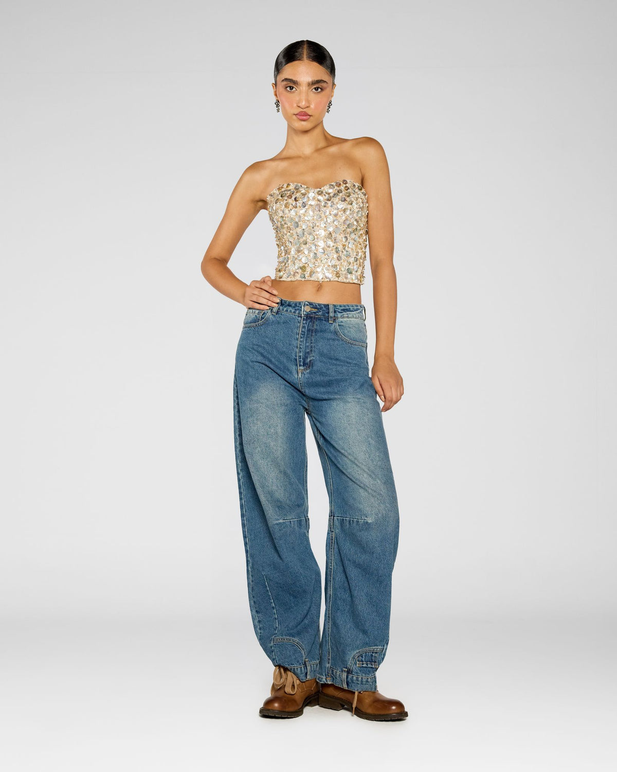 Flipped Denim Jeans