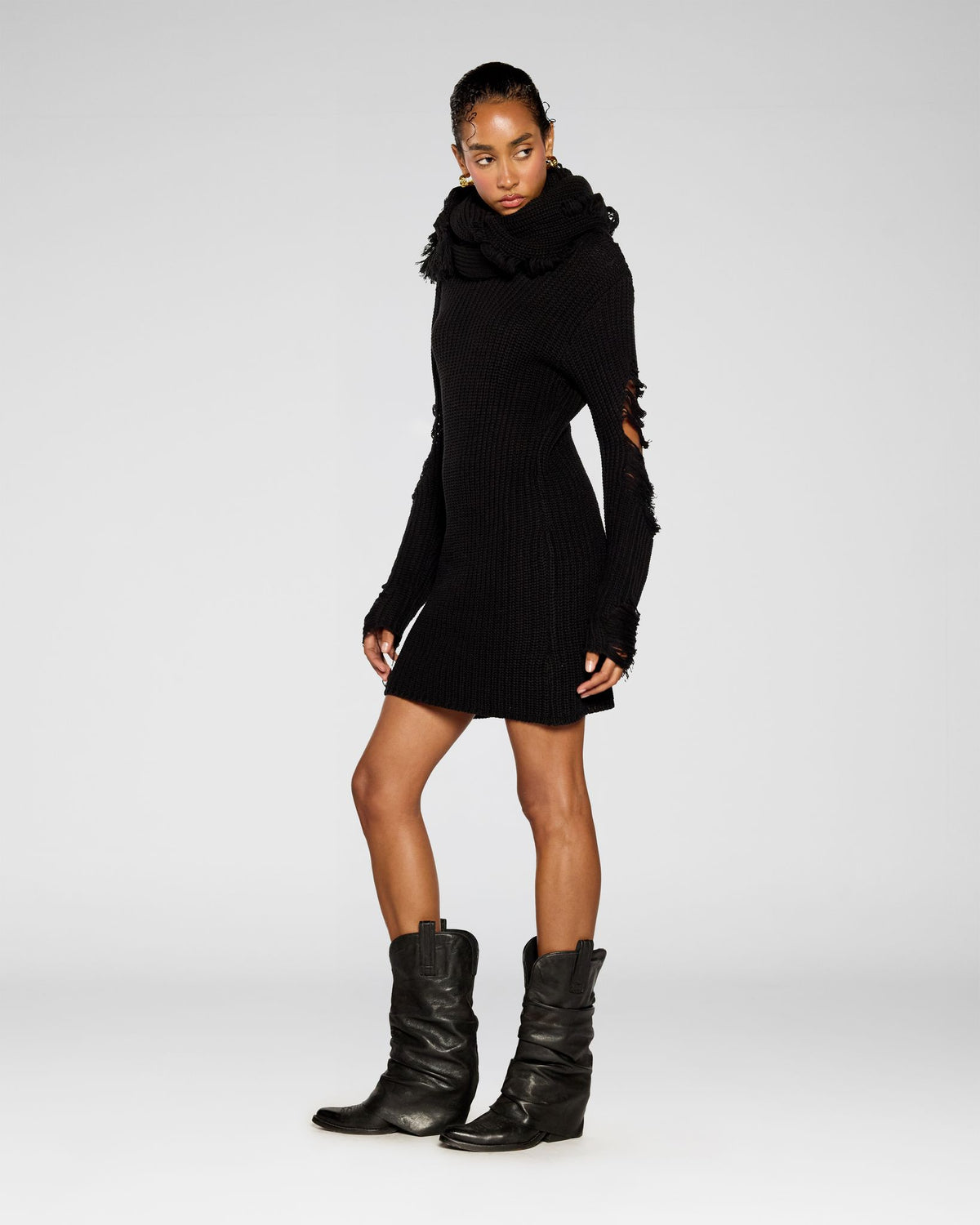 Cutline Knit Dress