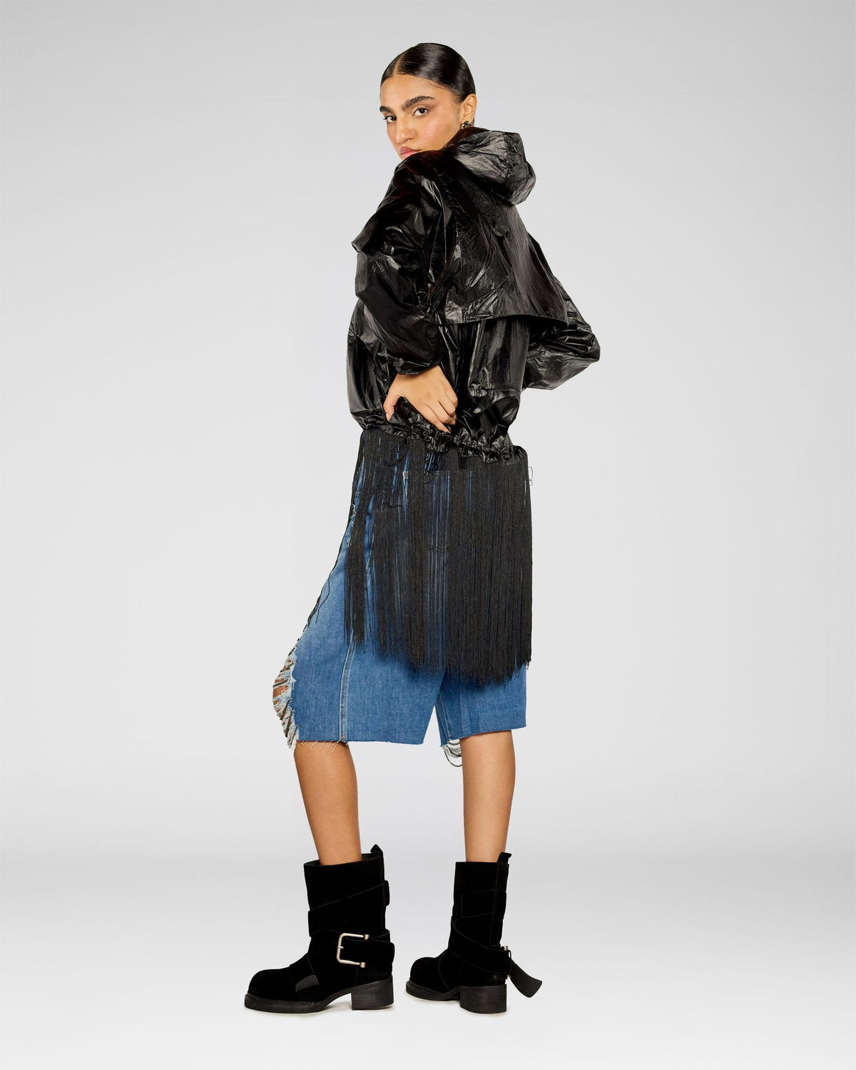 Midnight Fringe Zip Jacket