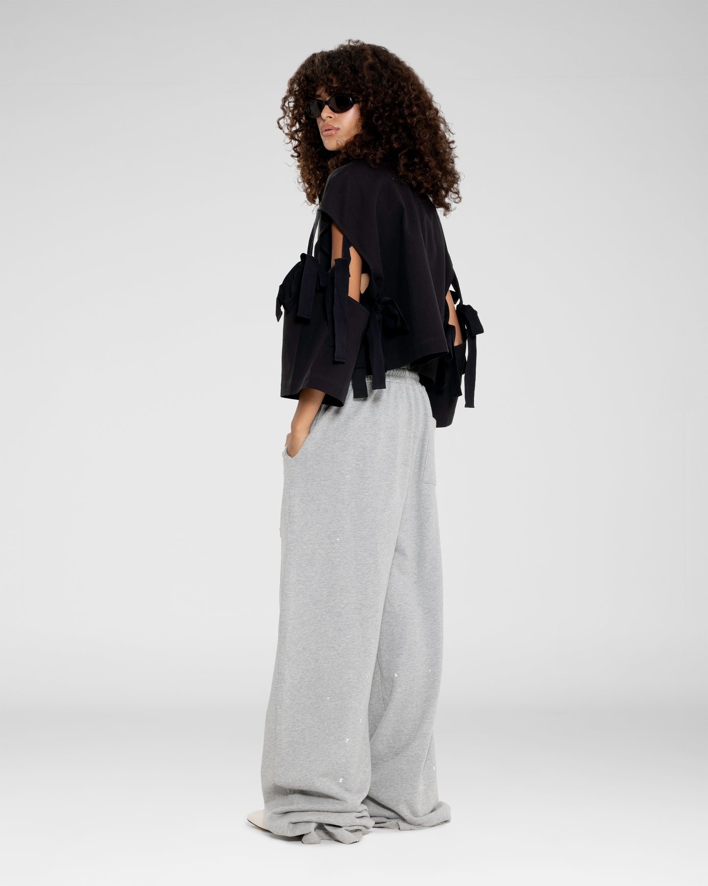 Ribbon-Tie Crop Top