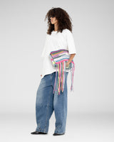 Rainbow Fringe Clutch — Pink