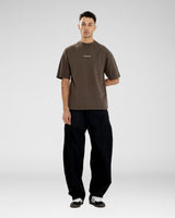 Whisper Script Tee — Brown