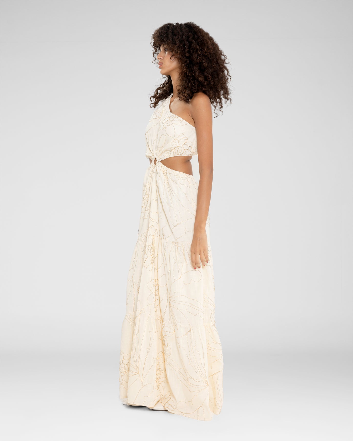 Gold rays Ring Maxi Dress
