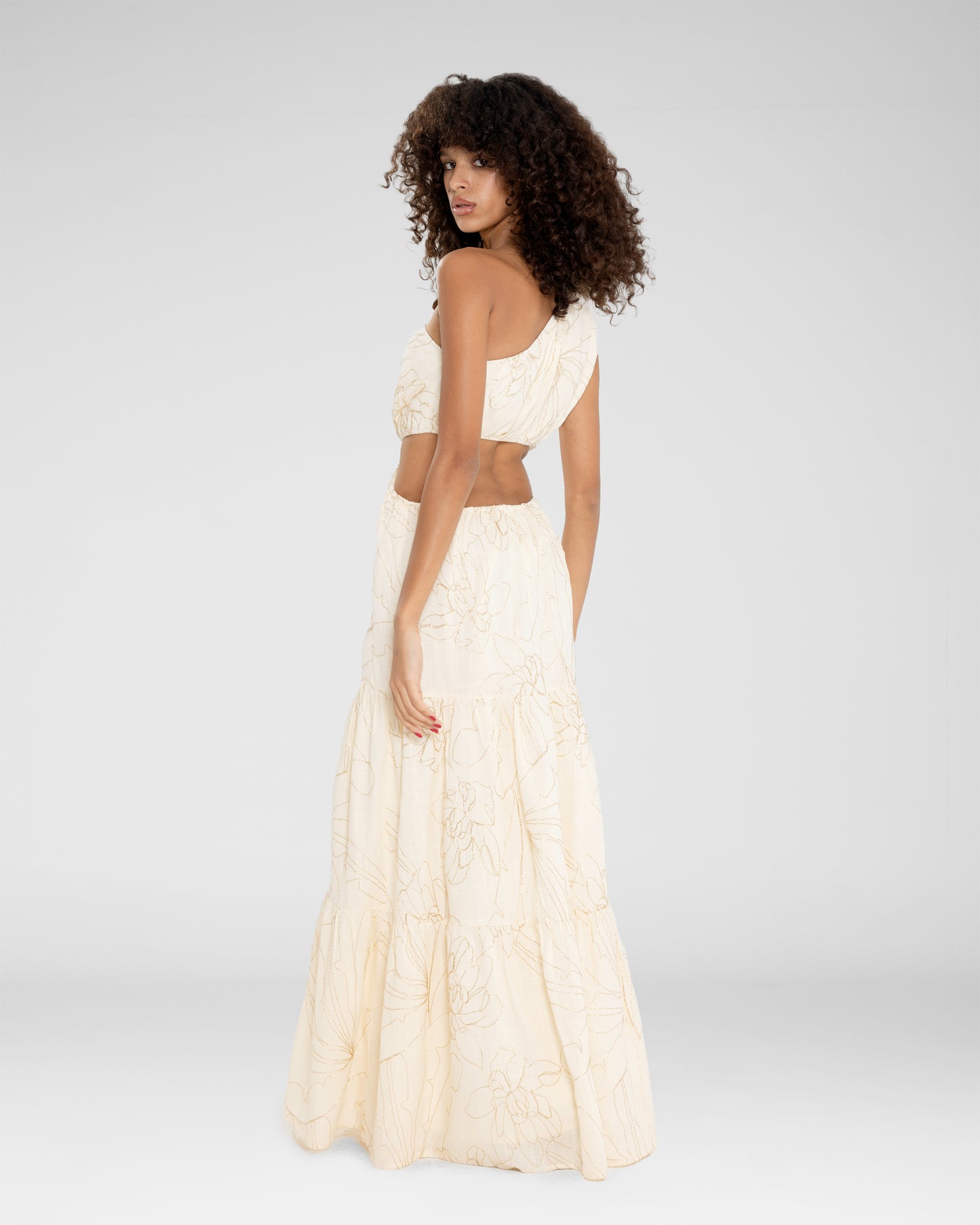 Gold rays Ring Maxi Dress