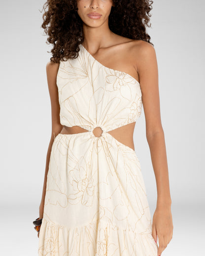 Gold rays Ring Maxi Dress