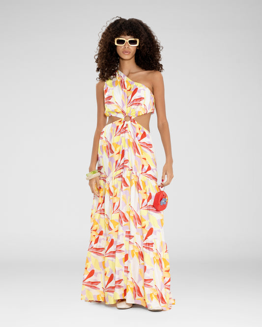 Tropical Ring Maxi Dress