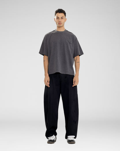 Washed Oversized Tee in Charcoal