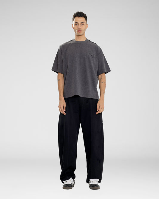 Washed Oversized Tee in Charcoal