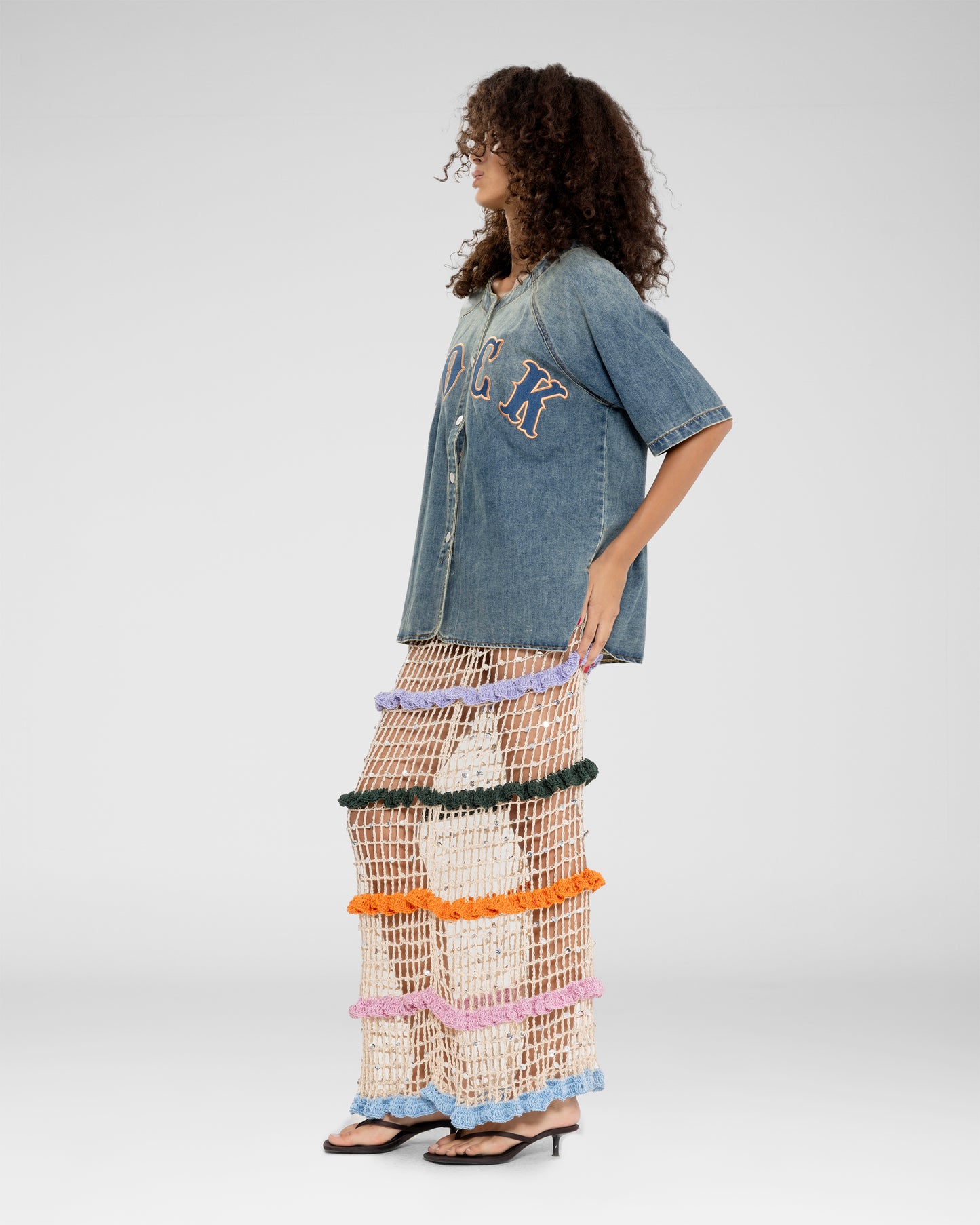 Cascade Ruffle crochet Skirt