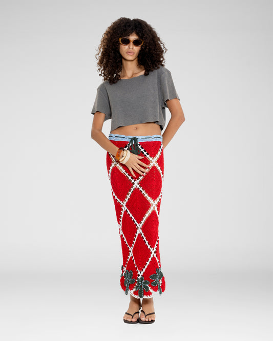 Garden Trellis Crochet Skirt