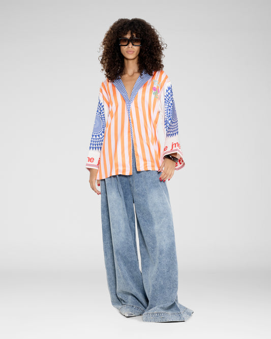 Printed Kimono Jacket