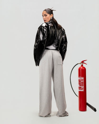 Black Chrome Cropped Jacket