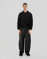 Quiet Zip Knit — Black