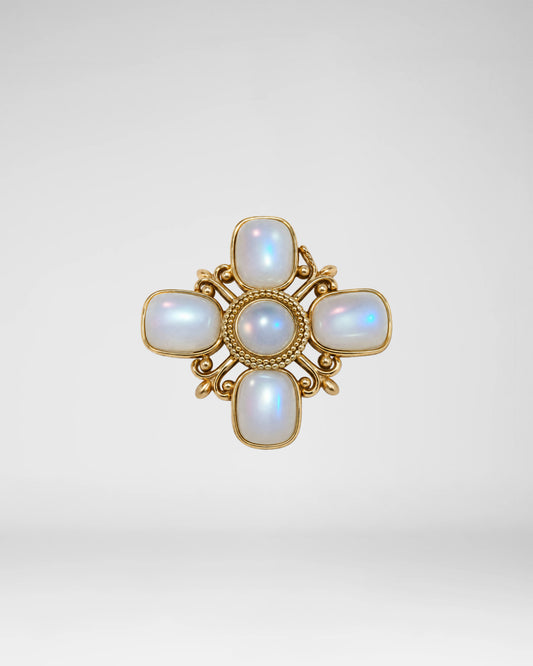 Mother-of-Pearl Cross Brooch